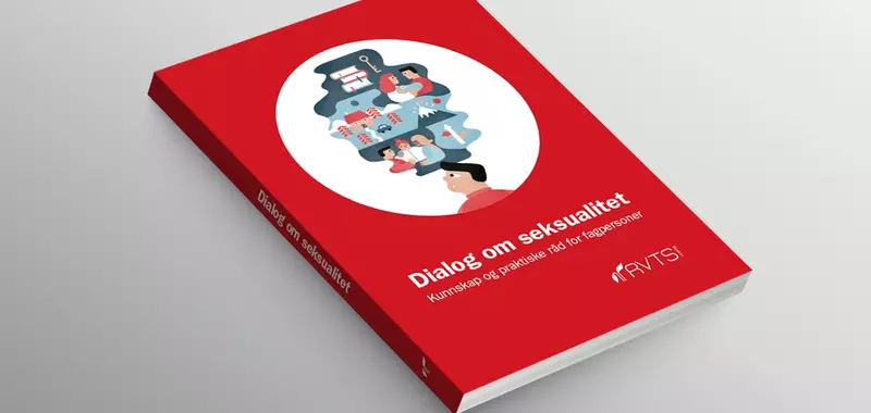 Illustrasjon av boka Dialog om seksualitet - Kunnskap og praktiske råd for fagpersoner.
